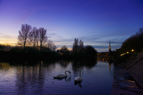 sunset night canon river eos severn clear swans worcester 5dmarkiii