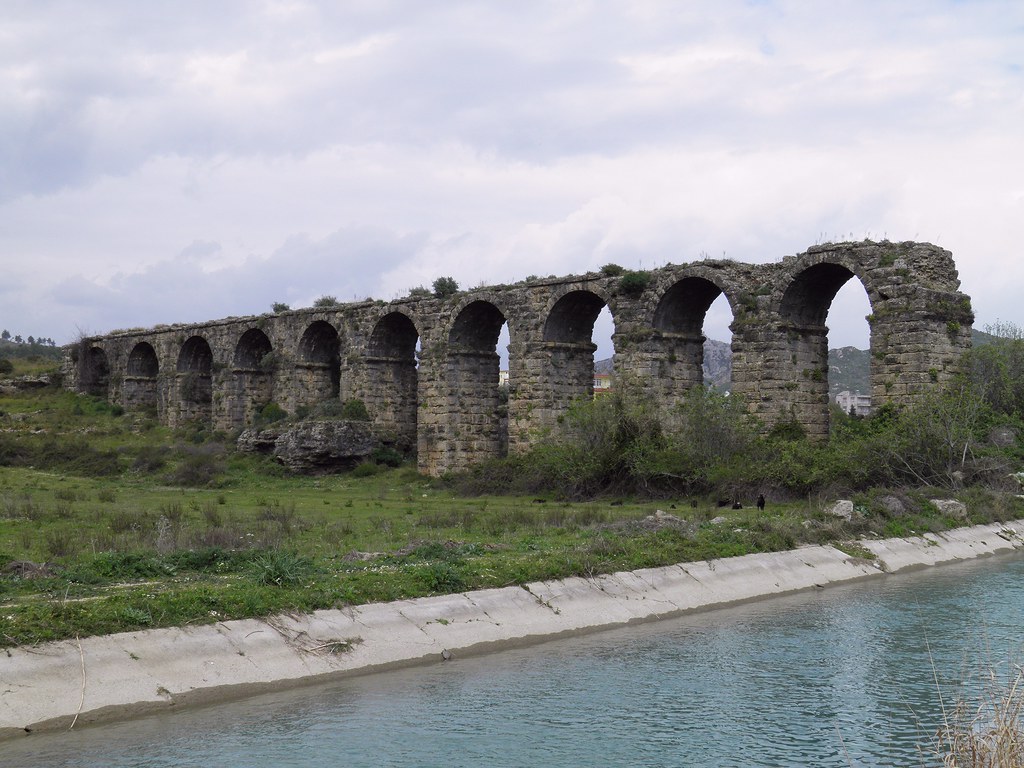 Aspendos aqueduct, probably built in the second half of the third century, Turkey