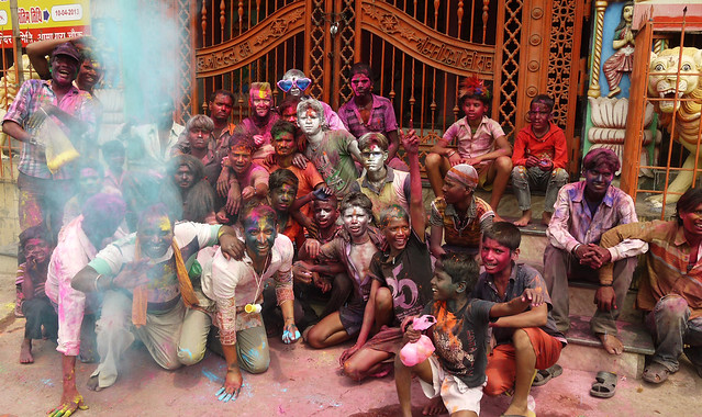 Holi celebration in Raipur, Chhattisgarh 2013