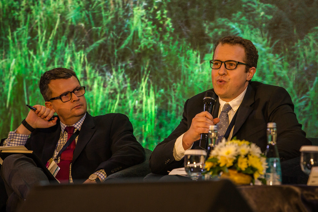William McGoldrick, The Nature Concervancy (TNC) speaks during High Level Panel "Forest in NDCs" of 3rd Asia-Pacific Rainforest Summit in...
