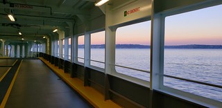 The empty second deck on the Bremerton Ferry