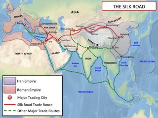 China Silk Road Map Map Of The Route Of The Silk Road
