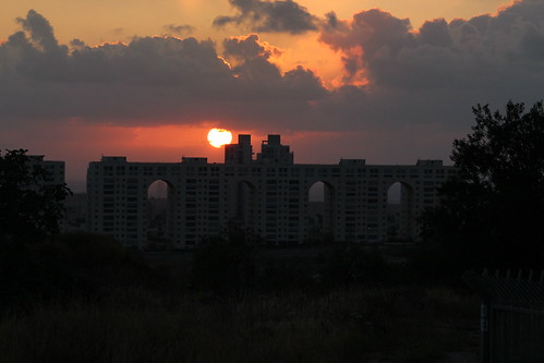 sunset building night clouds israel apartment cloudy modiin dimritowers