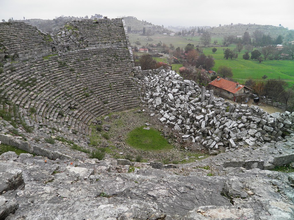 The Roman Theatre, built in the middle of 2nd century A.D., Selge, Pisidia, Turkey