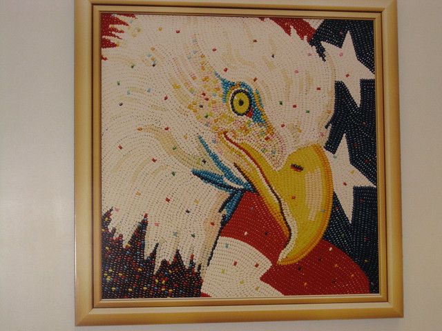 American Eagle portrait created entirely with Jelly Beans @ The Jelly Bean Factory in Fairfield, California