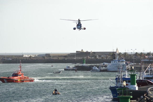 Simulacro de rescate en Marina Lanzarote