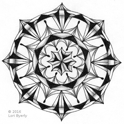 zendala 10 | tangle patterns: spention, bran, & thongle | Lori Byerly ...