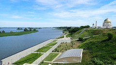In the city of Bolgar, Tatarstan. The Volga river on the left and in the center.