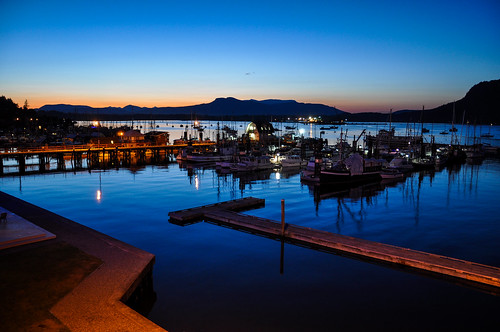 dock waterfront britishcolumbia travel wideangle moody light evening scene vancouverisland boats water cowichanbay cowichan bay vancouver island sunset ocean marina bc canada nikon d90 nikkor 1801050mmf3556 twilight dusk lowlight