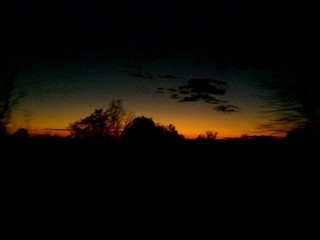 This looks really dark, but the sunset is pretty nice on the ride home
