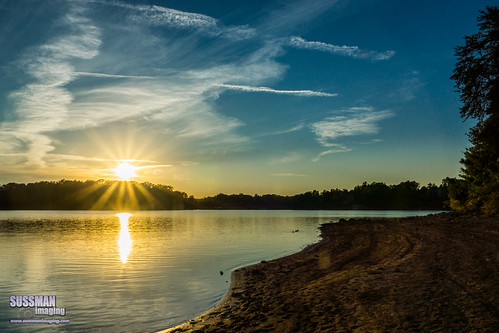 Lake Lanier Sunset by The Suss-Man (Mike), Although the water level at Lake Lanier is down due to the drought, it was still a beautiful sunset.
