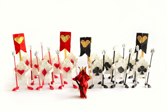 Queen of hearts & Trump Soldiers【origami】