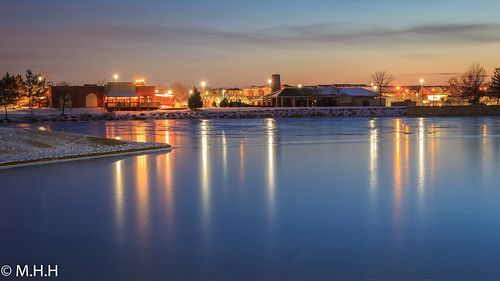 longexposure blue sunset lake reflection water reflections landscape lights reflecting virginia va citylights dmv longshutter v5 centrevilleva