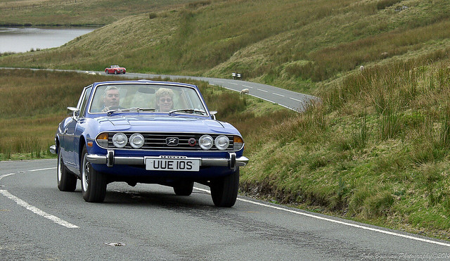Triumph Stag In The North Wales Hills.