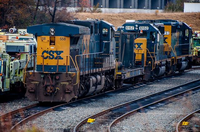 CSX locos sitting at Bryan Park Terminal, Richmond, VA