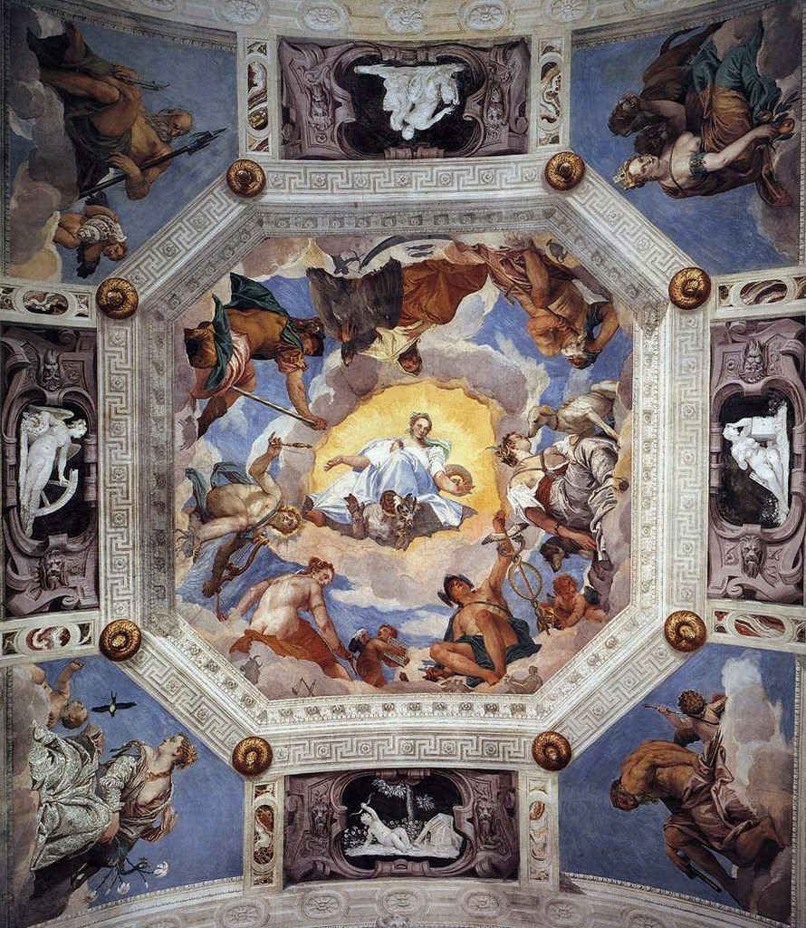 Paolo Veronese, Villa Barbaro, Maser, Decke im Saal des Olymps
