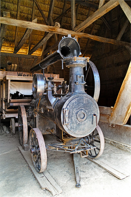 Dreschmaschine im Freilichtmuseum Kemmern