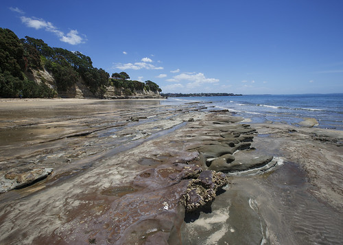 ocean newzealand beach landscape tide low shoreline rocky auckland shore nz takapuna waterscape lisaridings fantommst