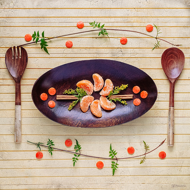 Tangerine Dinner Plate Art