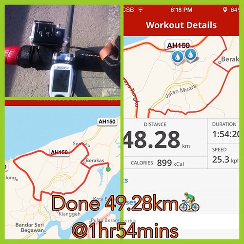 Done 49.28km🚴@1hr54mins #photogrid #cycling #brunei #cyclist #gopro #sj4000 #sjcam | by Craz1502