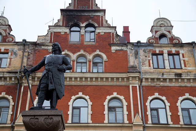 The Statue of Torkel Knutson in Vyborg (Viipuri), Russia