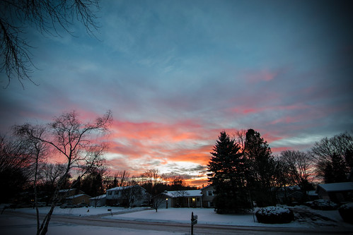 winter sunset sky sun snow newyork cold colors evening unitedstates pittsford