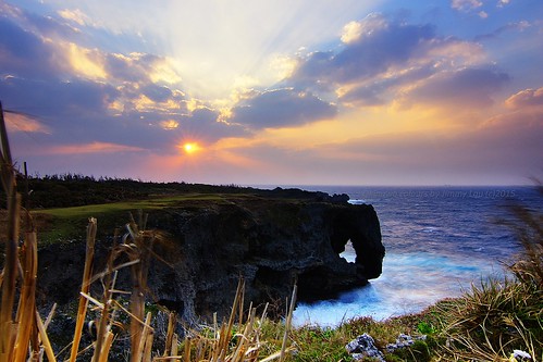 travel sunset sea japan clouds landscape colours sony tokina cape okinawa 沖縄 nationalgeographic a77 manzamo 万座毛 sonyphotographing まんざもう cloudsstormssunsetssunrises
