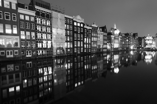 Houses at the Damrak, Amsterdam