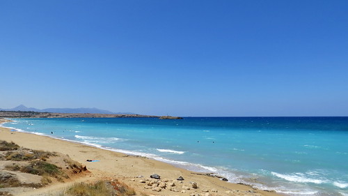Kreta 2016 119 Het strand en de zee van Karteros nabij Heraklion / The beach and the sea at Karteros near Heraklion