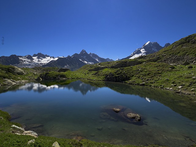 Tarn reflections from the Chamonix Mont-Blanc valley...