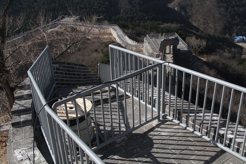 Newly restored section of the Great Wall south of Badaling, but not yet open to tourists