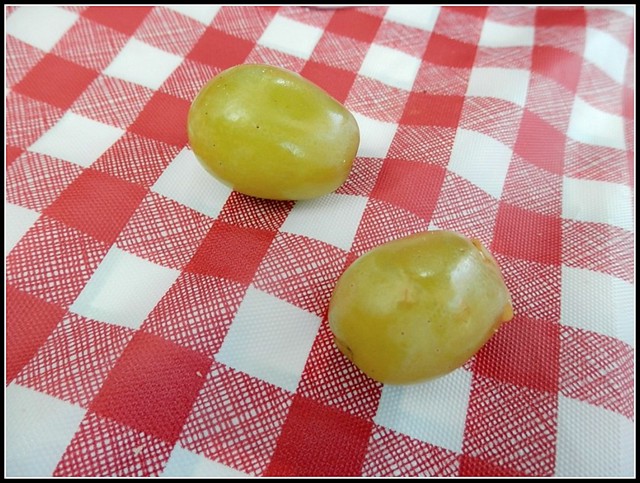Green Grapes On Red & White Checked Table Cloth - Photo by STEVEN CHATEAUNEUF - August 7, 2016