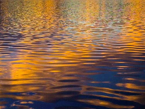 sunset lake color reflection nature water wave photostream