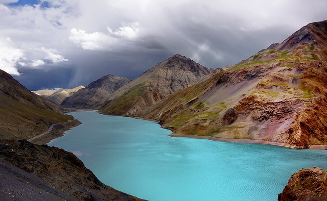 Landscape at Simi La Tso lake, Tibet 2015