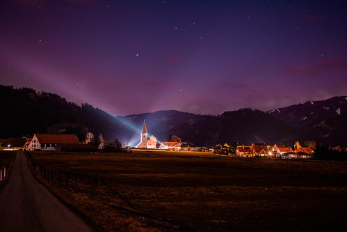 church bulb night austria landscapes österreich nikon exposure village mode steiermark styria murtal d7100