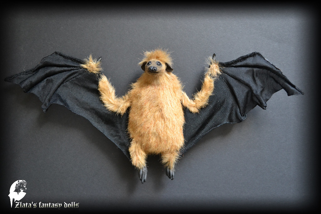 EXAMPLE LISTING Realistic bat OOAK artist doll bat Nibbler Star