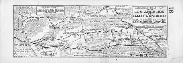 Automobile road from Los Angeles to San Francisco via coast route. Part one- Los Angeles to Ventura, 1916 (AAA-SM-004669)