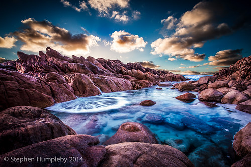 ocean sunset southwest water composite river rocks margaret wa westernaustralia notreal xmasholidays canon6d wyaduprocks ©stephenhumpleby2015