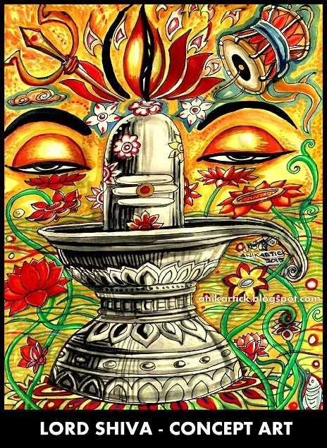 LORD SHIVA PAINTINGS - CONCEPT ART - 101 - Artist Anikartick,Chennai,Tamil Nadu,India