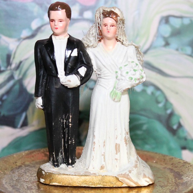 Vintage Wedding Cake Topper