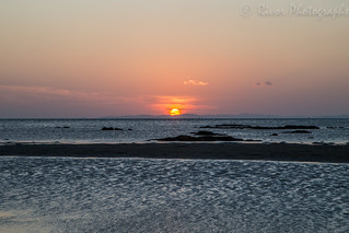 Sun setting at Loyalty Beach