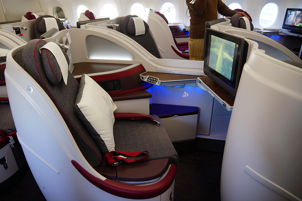 Business Class Seat Airbus A350 Xwb Qatar Airways Afte