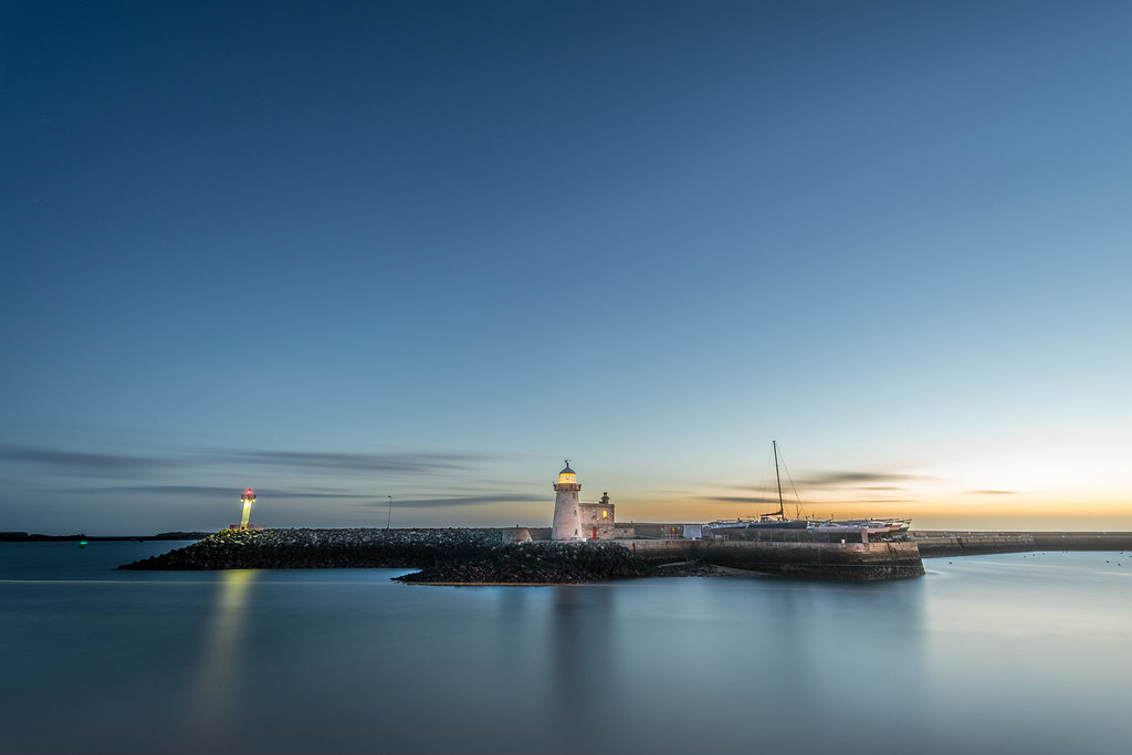 Sunrise at the Howth lighthouse, Dublin, Ireland