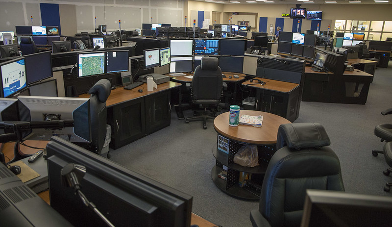 Rare empty Emergency Communications Center