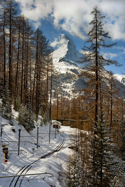 The Matterhorn as it seen from the train to The Famous Gornergrat.No. 4118.