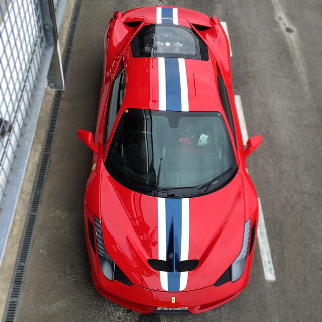 Image of Stripes. #Ferrari 458 #Speciale at #Goodwood @goodwoodmotorcircuit