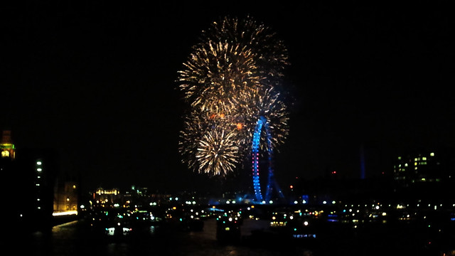 Feu d'artifice du Nouvel An à Londres !