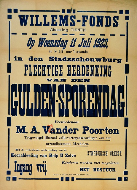 Affiche Willemsfonds Tienen, 1923