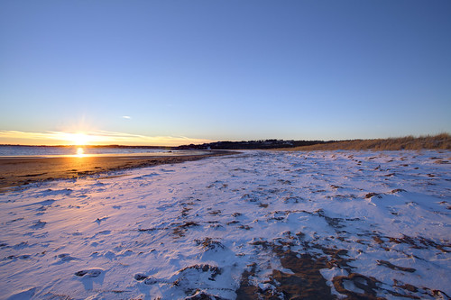 sunset snow canada beach novascotia ns shoreline lowtide atlanticocean hdr lawrencetown 2015 conradsbeach