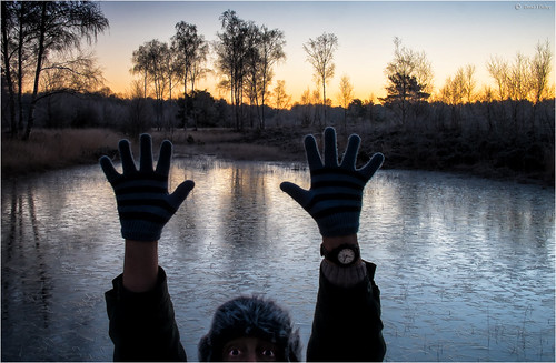 Breaking the Ice by Robots are Stupid, Dawn breaks (and so does the ice).
The local ice thickness tester (aka the village idiot) tests the